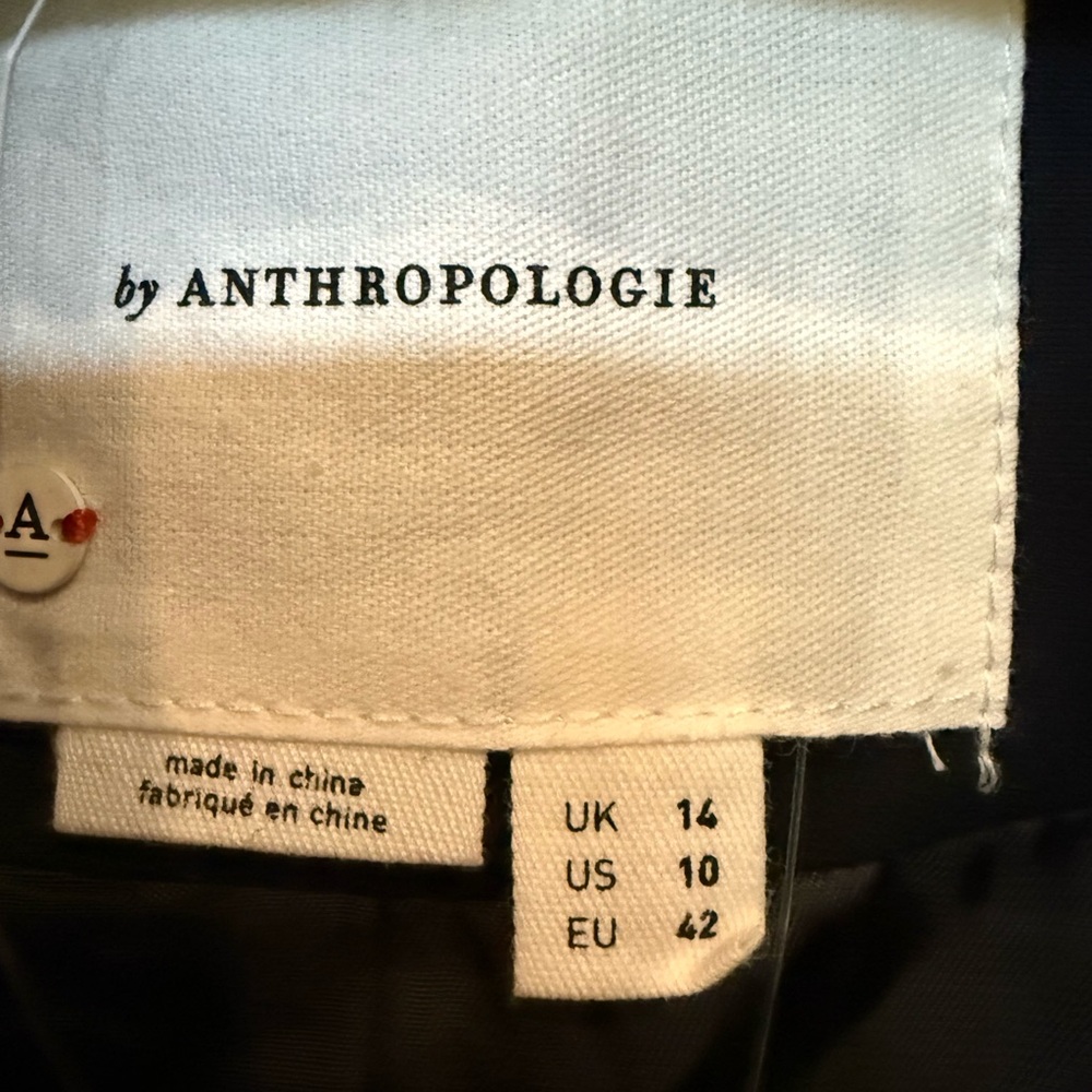 Anthropologie Black Satin Lined Jacket- size 10 brand new - Picture 6 of 9